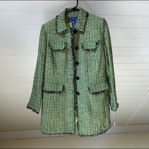 Brand new with tags Evan Picone green tweed jacket